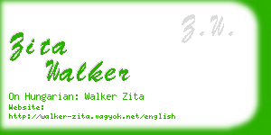 zita walker business card